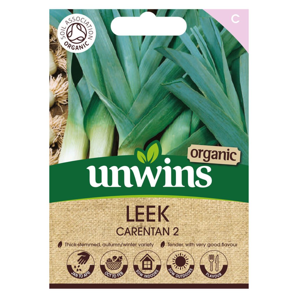Unwins Organic Leek Caraten 2 Seeds 5051618036825 2
